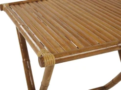Garten Beistelltisch Bambusholz 70 X 70 Cm Klappbar Molise