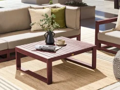 Garten Beistelltisch Zertifiziertes Akazienholz Mahagonibraun 90 X 75 Cm Timor Ii