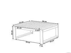 Garten Beistelltisch Zertifiziertes Akazienholz Dunkelbraun 90 X 75 Cm Timor Ii
