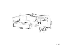 Garten Ecksofa Grau 3-Sitzer Rechte Seite Modular Loretello