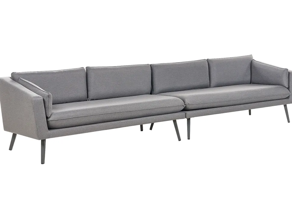 Garten Ecksofa Grau 4-Sitzer Modular Loretello