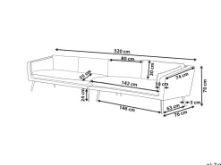 Garten Ecksofa Grau 4-Sitzer Modular Loretello