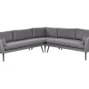Garten Ecksofa Grau 5-Sitzer Modular Loretello