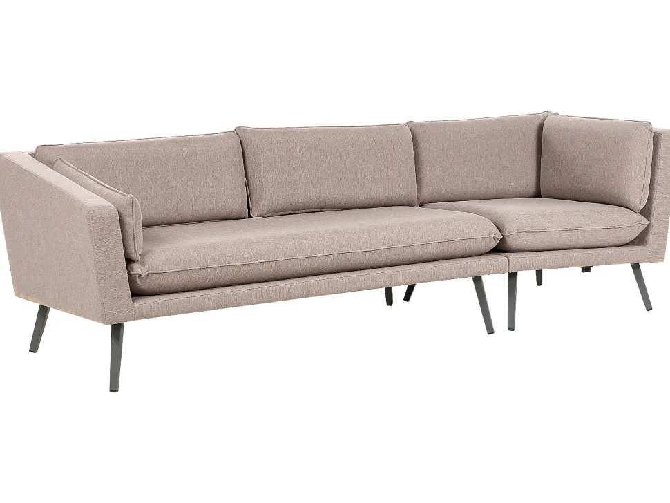 Garten Ecksofa Rechte Seite Beige 3-Sitzer Modular Loretello