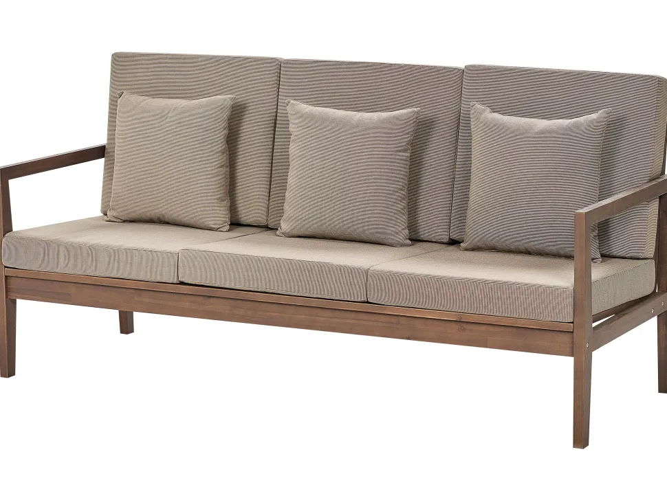 Garten Lounge-Set Zertifiziertes Akazienholz Dunkel 7 Sitzer Pataja