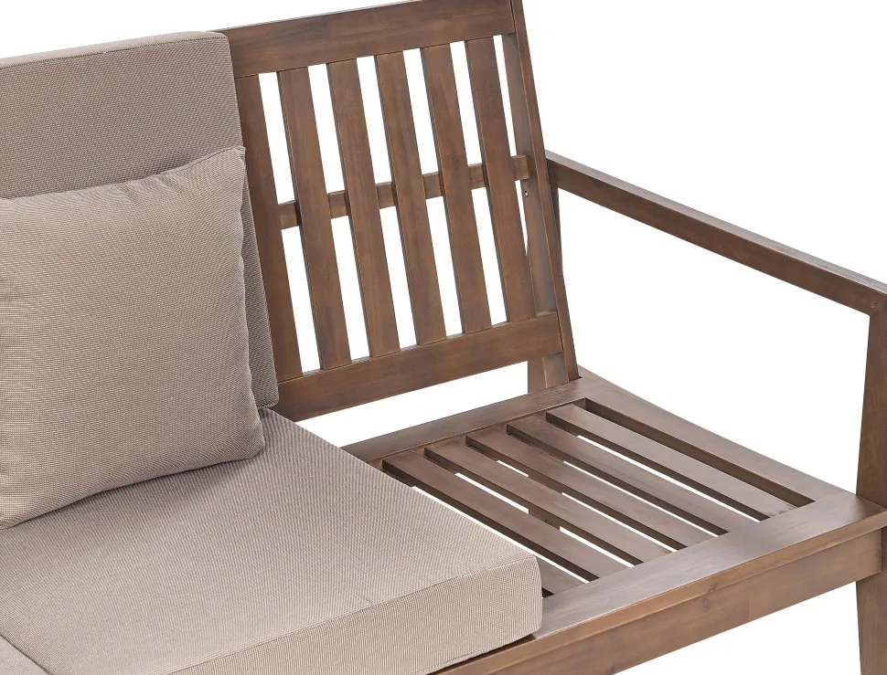 Garten Lounge-Set Zertifiziertes Akazienholz Dunkel 7 Sitzer Pataja