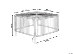 Garten Rattan Couchtisch 67 X 67 Cm Natur Cesenatico