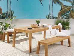Gartenbank Akazienholz Hellbraun 160 X 36 Cm Livorno