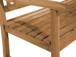 Gartenbank Akazienholz Hellbraun 150 Cm Aufklappbarer Abstelltisch Hilo