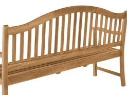 Gartenbank Akazienholz Hellbraun 150 Cm Aufklappbarer Abstelltisch Hilo