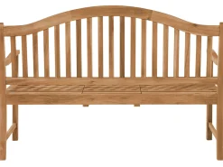 Gartenbank Akazienholz Hellbraun 150 Cm Aufklappbarer Abstelltisch Hilo