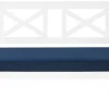 Gartenbank Akazienholz Weis 120 Cm Auflage Marineblau Baltic