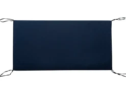 Gartenbank Akazienholz Weis 120 Cm Auflage Marineblau Baltic
