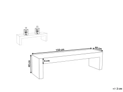 Gartenbank Betonimitation Weis 150 Cm Taranto