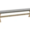 Gartenbank Faserzement / Akazienholz Grau / Heller Holzfarbton 200 Cm Olbia