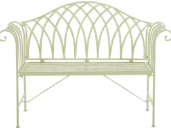 Gartenbank Metall Hellgrun 130 Cm Milazzo