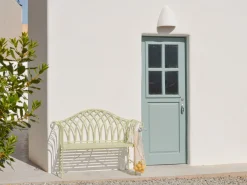Gartenbank Metall Hellgrun 130 Cm Milazzo