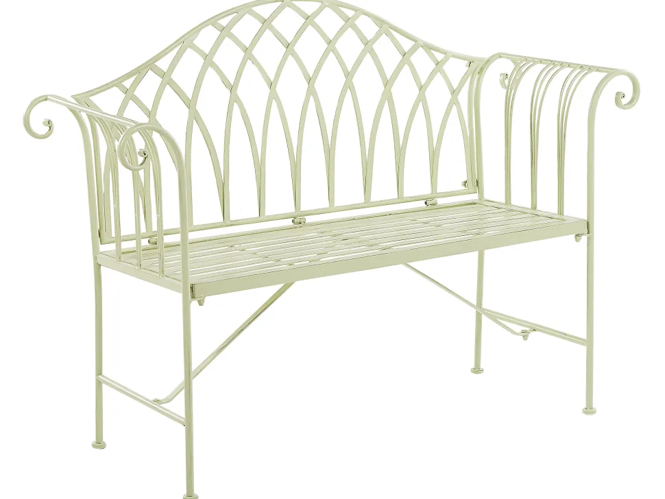 Gartenbank Metall Hellgrun 130 Cm Milazzo