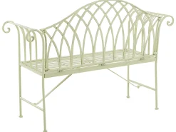 Gartenbank Metall Hellgrun 130 Cm Milazzo