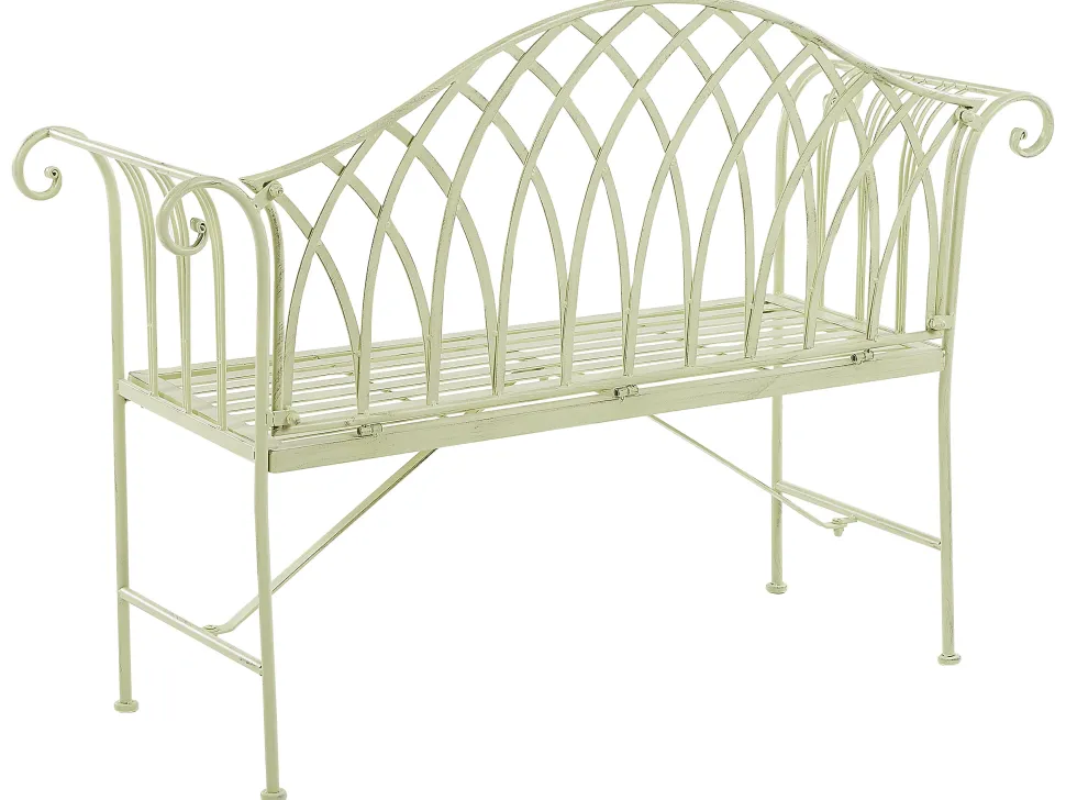 Gartenbank Metall Hellgrun 130 Cm Milazzo
