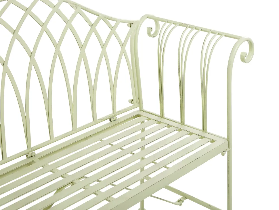Gartenbank Metall Hellgrun 130 Cm Milazzo
