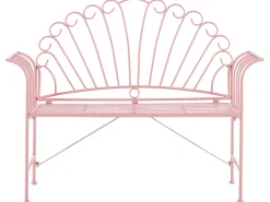 Gartenbank Rosa Metall 2-Sitzer 125 Cm Cavinia