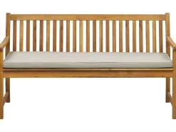 Gartenbank Zertifiziertes Holz Hellbraun 160 Cm Auflage Taupe Vivara