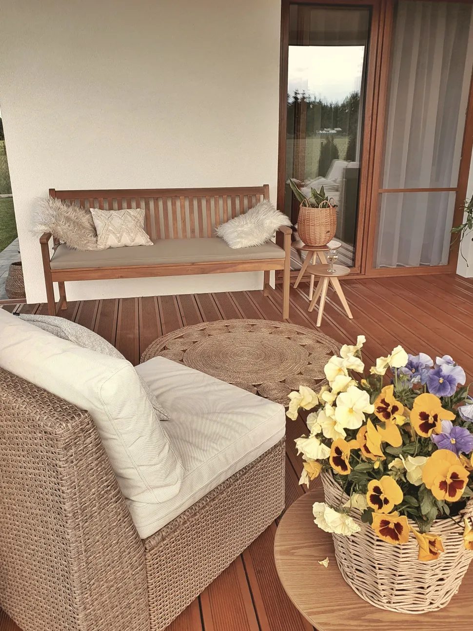 Gartenbank Zertifiziertes Holz Hellbraun 160 Cm Auflage Taupe Vivara