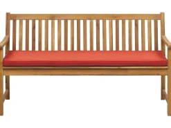 Gartenbank Zertifiziertes Holz Hellbraun 160 Cm Auflage Terracotta Vivara