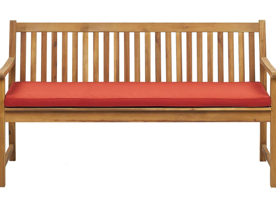 Gartenbank Zertifiziertes Holz Hellbraun 160 Cm Auflage Terracotta Vivara