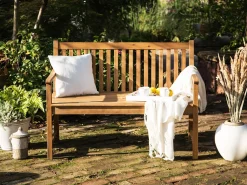 Gartenbank Zertifiziertes Holz Hellbraun 120 Cm Vivara