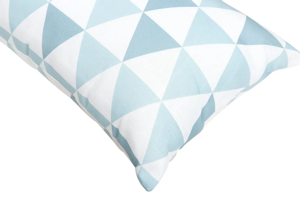 Gartenkissen Dreiecke Blau-Weiss 40 X 70 Cm 2Er Set Trifos