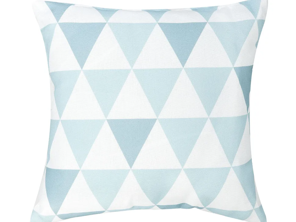 Gartenkissen Dreiecke Blau-Weis 40 X 40 Cm 2Er Set Trifos