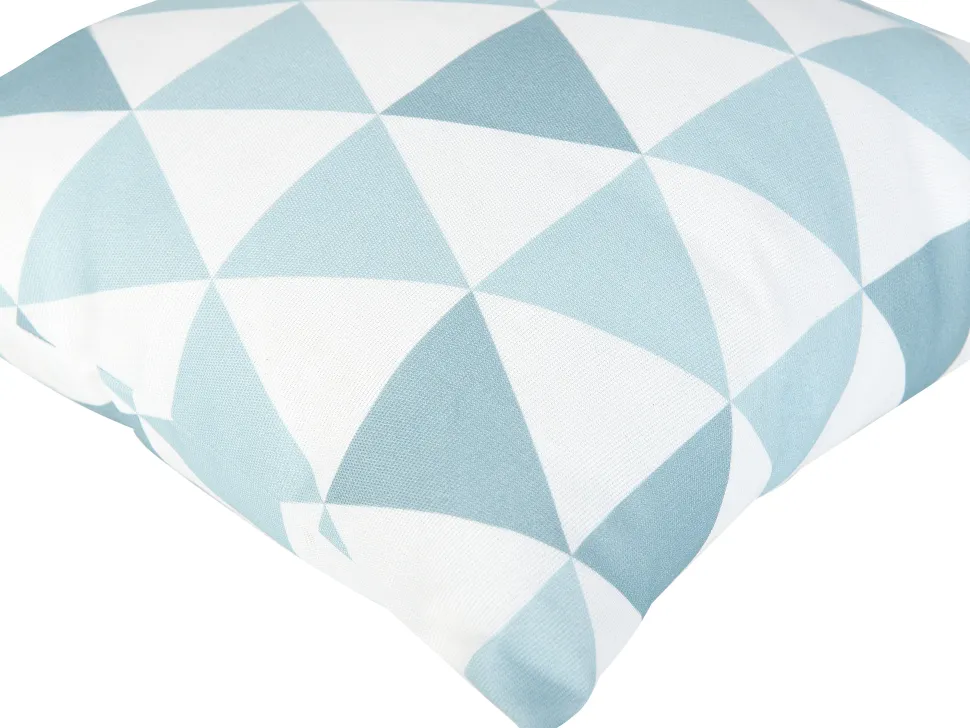 Gartenkissen Dreiecke Blau-Weis 40 X 40 Cm 2Er Set Trifos