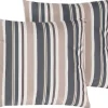 Gartenkissen Dunkelblau-Beige Gestreift 40 X 40 Cm 2Er Set Kastos