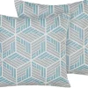 Gartenkissen Rautenmuster Grau-Blau 45 X 45 Cm 2Er Set Veggio