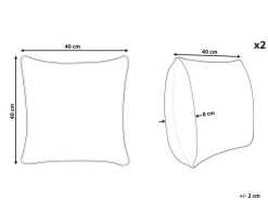 Gartenkissen Sandbeige 40 X 40 Cm 2Er Set Palairos