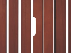 Gartenliege Akazienholz Dunkelbraun Auflage Grau-Beige Rollbar Toscana