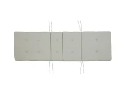 Gartenliege Akazienholz Dunkelbraun Auflage Grau-Beige Rollbar Toscana