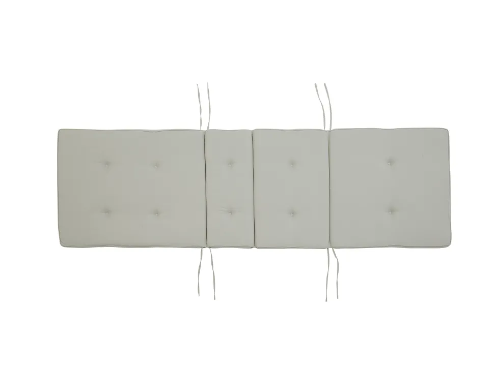Gartenliege Akazienholz Dunkelbraun Auflage Grau-Beige Rollbar Toscana