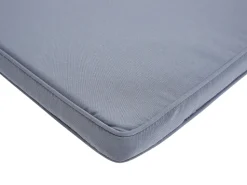 Gartenliege Akazienholz Dunkelbraun Auflage Blau Rollbar Toscana