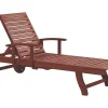 Gartenliege Akazienholz Dunkelbraun Rollbar Toscana