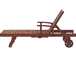 Gartenliege Akazienholz Dunkelbraun Rollbar Toscana