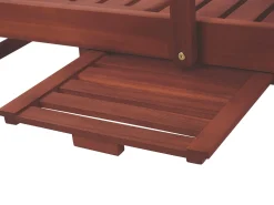 Gartenliege Akazienholz Dunkelbraun Rollbar Toscana