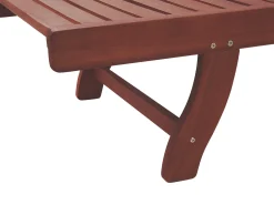 Gartenliege Akazienholz Dunkelbraun Rollbar Toscana