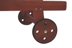 Gartenliege Akazienholz Dunkelbraun Rollbar Toscana