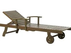 Gartenliege Akazienholz Dunkelbraun Rollbar Amantea
