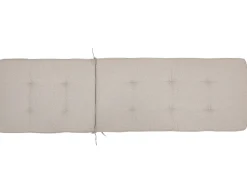Gartenliege Akazienholz Hellbraun Auflage Beige Rollbar Cesana