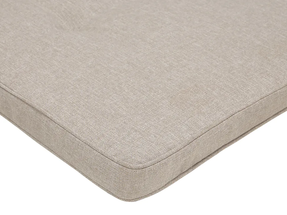 Gartenliege Akazienholz Hellbraun Auflage Beige Rollbar Cesana