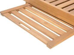 Gartenliege Akazienholz Hellbraun Rollbar Cesana